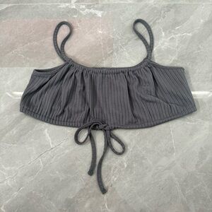 Women’s Collusion Bandeau Crop Top Spaghetti Strap Tie Front Size 6